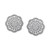 Diamond Cluster Scalloped Stud Earrings (1 ct. t.w.) in 10k White Gold