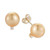 Cultured Golden South Sea Pearl (9mm) and Diamond Accent Stud Earrings in 14k Gold