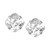 Cubic Zirconia Stud Earrings in 14k White Gold (3-9/10 ct. t.w)