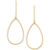 Open Pear Textured Drop Earrings in 10k Gold