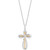 Diamond Cross 18" Pendant Necklace (1/5 ct. t.w.) in Sterling Silver & 10k Gold