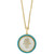 EFFY® Mother of Pearl, Turquoise, & Diamond (1/6 ct. t.w.) Hamsa Hand 18" Pendant Necklace in 14k Gold