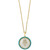 EFFY® Mother of Pearl, Turquoise, & Diamond (1/6 ct. t.w.) Hamsa Hand 18" Pendant Necklace in 14k Gold