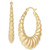 Scalloped Edge Tapered Medium Hoop Earrings in 10k Gold, 1-1/4"
