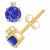 Tanzanite (1/2 ct. t.w.) & Diamond Accent Stud Earrings in 14k Gold (Also in Emerald, Ruby, & Sapphire)
