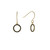 Black Spinel Circle Drop Earrings