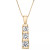 Diamond Graduated Three-Stone Pendant Necklace (1 ct. t.w.) in 14k White Gold or 14k Yellow Gold, 18" + 2" extender