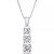 Diamond Graduated Three-Stone Pendant Necklace (1 ct. t.w.) in 14k White Gold or 14k Yellow Gold, 18" + 2" extender