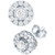 Lab Grown Diamond Cluster Stud Earrings (1/2 ct. t.w.) in Sterling Silver