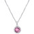 Color Crystal Halo 18" Pendant Necklace in Sterling Silver, Created for Macy's
