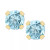 Aquamarine (1/5 ct. t.w.) Solitaire Stud Earrings in 14k Gold (Also in Sapphire, Emerald & Ruby)