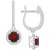 Rhodolite Garnet (2-1/5 ct. t.w.) & Diamond (1/3 ct. t.w.) Leverback Drop Earrings in Sterling Silver (Also in Opal, Blue Topaz, Amethyst, Peridot, & Citrine)