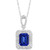 EFFY® Tanzanite (2-1/10 ct. t.w) & Diamond (1/4 ct. t.w.) Halo 18" Pendant Necklace in 14k White Gold