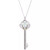 Lab-Created Garnet (5/8 ct. t.w.) & Diamond Accent Key 18" Pendant Necklace in Sterling Silver & 10K Gold