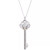 Lab-Created Garnet (5/8 ct. t.w.) & Diamond Accent Key 18" Pendant Necklace in Sterling Silver & 10K Gold
