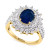 EFFY® Sapphire (1-7/8 ct. t.w.) & Diamond (1/4 ct. t.w.) Halo Statement Ring in 14k White Gold (Also in Ruby and Emerald)