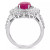 EFFY® Sapphire (1-7/8 ct. t.w.) & Diamond (1/4 ct. t.w.) Halo Statement Ring in 14k White Gold (Also in Ruby and Emerald)
