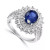 EFFY® Sapphire (1-7/8 ct. t.w.) & Diamond (1/4 ct. t.w.) Halo Statement Ring in 14k White Gold (Also in Ruby and Emerald)