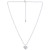 Cubic Zirconia Polished Heart Paperclip Link Pendant Necklace, 16" + 2" extender, Created for Macy's