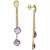 Amethyst Clover Drop Earrings (5-1/10 ct. t.w.) in Gold Over Sterling Silver (Also Available in Blue Topaz (4 ct. t.w), Made in Italy)