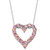 Pink Cubic Zirconia Open Heart 18" Pendant Necklace in Sterling Silver, Created for Macy's