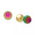 Children's Crystal Ball Stud Earrings in 14k Gold