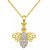 Diamond Bee 18" Pendant Necklace (1/10 ct. t.w.) in Sterling Silver or 14k Gold-Plated Sterling Silver