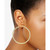 Textured Large Hoop Earrings in 14k Gold-Plated Sterling Silver