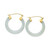 Green Jade Small Hoop Earrings in 14k Gold