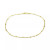 Beaded Singapore Link Ankle Bracelet in 18k Gold-Plated Sterling Silver, Created for Macy's