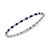 EFFY® White & Blue Sapphire Tennis Bracelet (8-1/20 ct. t.w.) in 14k White Gold