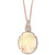 EFFY® Opal (3-1/6 ct. t.w.) & Diamond (1/6 ct. t.w.) 18" Pendant Necklace in 14k Rose Gold