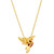 Raspberry Rhodolite (7/8 ct. t.w.) & Nude Diamond (1/6 ct. t.w.) Hummingbird Pendant Necklace in 14k Gold, 18" + 2" extender