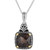 Smoky Quartz Two-Tone 16" Pendant Necklace (6 ct. t.w.) in Sterling Silver & 14k Gold