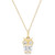 Cubic Zirconia Owl Pendant Necklace in 10k Gold
