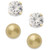 10k Gold Earring Set, Cubic Zirconia (7/8 ct. t.w.) and Ball Stud Earring Set