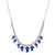 Blue Sapphire (6 ct. t.w.) & White Sapphire (4-7/8 ct. t.w.) Dangle 17" Statement Necklace in Sterling Silver