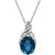 London Blue Topaz (4-3/4 ct. t.w.) and Diamond Accent Twist Pendant Necklace in Sterling Silver