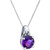 Amethyst (3-1/2 ct. t.w.) & Diamond Accent 18" Pendant Necklace in Sterling Silver