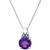 Amethyst (3-1/2 ct. t.w.) & Diamond Accent 18" Pendant Necklace in Sterling Silver