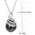 Cultured Tahitian Pearl (9mm) & Diamond (1/10 ct. t.w.) Swirl 17" Pendant Necklace in 14k White Gold