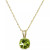 Gemstone Solitaire Pendant Necklace in 14k Gold, 16" + 2" extender