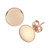 Flat Ball Stud Earrings Set in 14k Rose Gold (7mm)