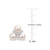 Cultured Freshwater Pearl (6 - 6-1/2mm) & White Topaz (1/5 ct. t.w.) Trio Cluster Stud Earrings in Sterling Silver