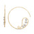 Cultured Freshwater Pearl (3 - 4mm) Circle Threader Earrings in 14k Gold-Plated Sterling Silver