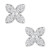 Lab-Created Diamond Flower Stud Earrings (1/2 ct. t.w.) in Sterling Silver