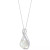 Cultured Ming Pearl (11mm) & Diamond (1/4 ct. t.w.) Swirl Pendant Necklace in 14k Gold, 16" + 2" extender