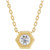 Diamond Honeycomb Solitaire Pendant Necklace (1/4 ct. t.w.) in 14k White or Yellow Gold, 16" + 2" extender