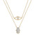 Diamond Evil Eye & Hamsa Hand Layered Pendant Necklace (1/6 ct. t.w.) in 10k Gold, 17" + 1" extender, Created for Macy's