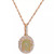 Opal (3/4 ct. t.w.) & Diamond (1/5 ct. t.w.) Oval Halo 18" Pendant Necklace in 14k Gold
